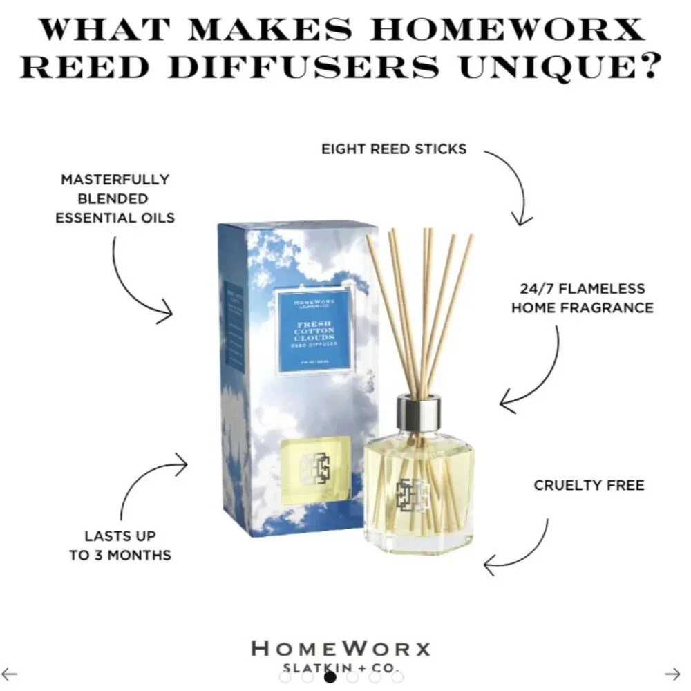 Slatkin Fresh Cotton Clouds Reed Diffuser